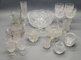 18 Pieces Misc. Vintage Patterned & Pressed Glassware