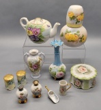 12 Pieces Hand Painted China - Includes 7½