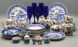 7 Cobalt Blue Flutes - 9