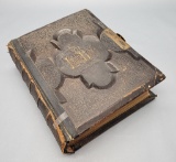 Large Old Leather-Bound Bible - As Found