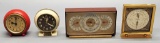 2 Old Alarm Clocks;     2 Barometers
