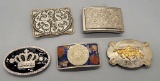 5 Vintage Belt Buckles