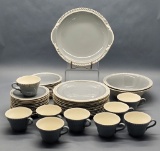 Vintage Harker Pottery Co. Dinnerware - Pate-Sur-Pate, Includes: 12 9½