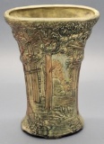 Weller Woodcraft Relief Forest Design Vase - 8