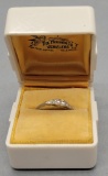 12kt Gold & Diamond Ladies Ring - Size 5½