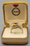 10kt Gold & .925 Ladies Ring - Size 6½