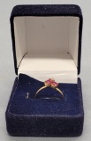 14kt Gold & Ruby Ladies Ring - Size 6, 1.4 G