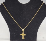 14kt Gold Crucifix W/ Chain - 18.3g