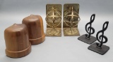 3 Pairs Vintage Bookends