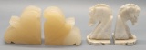 2 Pairs Onyx Bookends