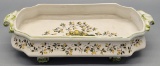 Italy Pottery Hand Painted Footed Dish - 14