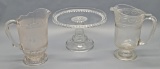 Patterned Glass Pitcher - 8½