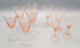 5 Fostoria Pink Stems - 7