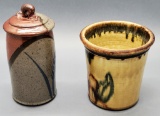Hand Thrown Pottery Jar W/ Lid - 8