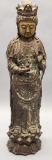 Vintage Bronze Kwan-Yin Figure - 