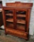 Early Wooden Cabinet W/ Glass Doors & Drawer - 41