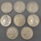 8 Morgan Silver Dollars - 1882-O, 1884-O, 1887- No Mint Mark, 1888-O, 1889-