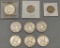 Kennedy Silver Half Dollar (1964);     6 Franklin Half Dollars (1953,1954,