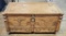 Carved Heavy Wooden Chest - Original Lock Loose Inside, Some Loss, 45½