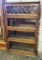 Reproduction Wooden 4-stack Style Barrister's Bookcase W/ Beveled Leaded Gl
