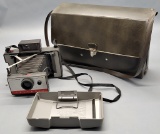Vintage Polaroid 104 Camera W/ Large Case, Flash & Lights, Misc.