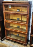 4-stack Antique Mission Style Oak Barrister's Bookcase - Viking, 34