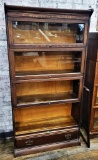 4-stack Oak Barrister's Bookcase - 34