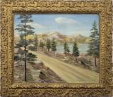 Oil On Board - Landscape, Signed Floyd 1955, In Old Frame 31