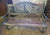 Iron & Wood Garden Bench - 49