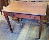 Victorian Walnut 1-drawer Table - 36