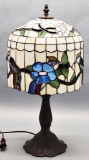 Reproduction Stained & Leaded Glass Lamp - 21