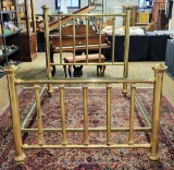 Full Size Antique Brass Bed - Circa  1800s