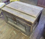 Early Vintage Wooden Box W/ Lift Top - 39