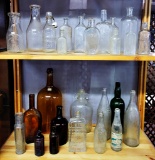 Large Lot Old Glass Bottles - Medicine Etc.