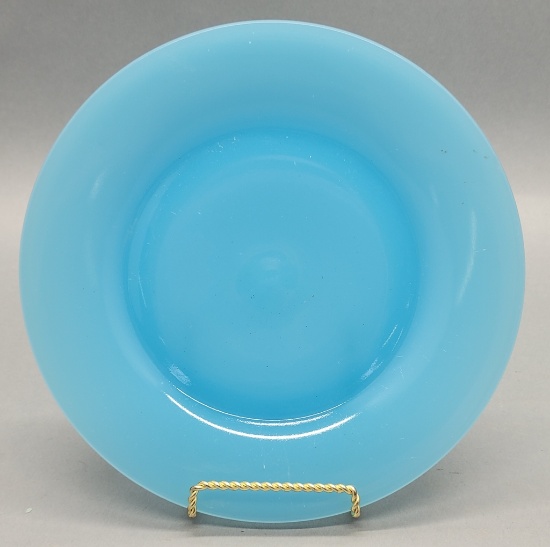 Vintage Hand Blown Blue Opaline 8½" Plate