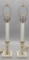 Pair 1950s Italy Marble & Cast Lamps - 22