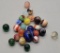 Lot Of 25 Vintage 1950s-60s Marbles