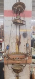 Aesthetic Movement Ceiling Fixture For Oil Lamp - As Found, Late 1880s, W/