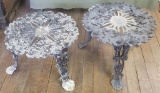2 Vintage Cast Aluminum Tables - 21