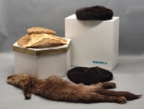 Vintage Julius Garfinkle & Co. Ladies Straw Hat;     Fur Stole;     Mink La