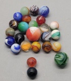 Lot Of 25 Vintage 1950s-60s Marbles