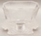 Lalique Art Glass Vase - Double Lion Heads, Very Small Chip On Edge, 8