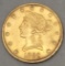1880 Ten Dollar Gold Coin - Liberty Head