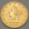 1901 Ten Dollar Gold Coin - Liberty Head