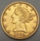 1894 Five Dollar Gold Coin - Liberty Head