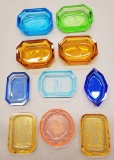 10 Various Small Cameo Glass Salts - Some W/ Minor Bumps