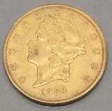 1903 S Twenty Dollar Gold Coin - Liberty Head