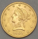 1901 Ten Dollar Gold Coin - Liberty Head