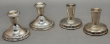 2 Pairs Weighted Sterling Candlesticks - 26.85 Total Ozt