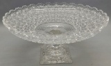 Extra Large Vintage Cut Crystal Compote - 14